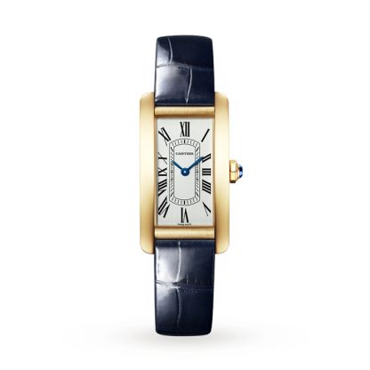 Cartier Tank Américaine Watch Small Model Quartz Movement Yellow Gold WGTA0299