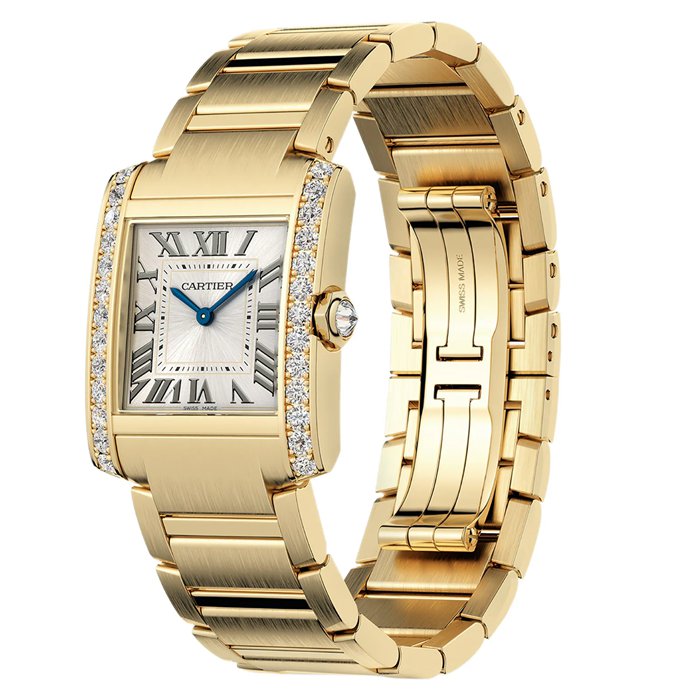 Cartier Tank Francaise Watch Medium Model Quartz Movement 18K Yellow Gold Case WJTA0061 - Image 2