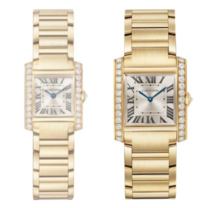 Cartier Tank Francaise Watch Medium Model Quartz Movement 18K Yellow Gold Case WJTA0061 - Image 4