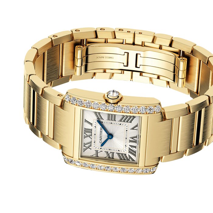 Cartier Tank Francaise Watch Medium Model Quartz Movement 18K Yellow Gold Case WJTA0061 - Image 5