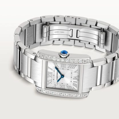 Cartier Tank Francaise Watch Medium Model Quartz Movement Steel Case W4TA0028 - Image 5