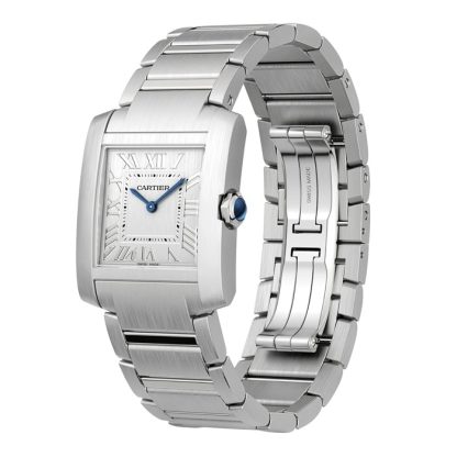 Cartier Tank Française Watch Medium Model Quartz Movement Steel WSTA0074 - Image 2