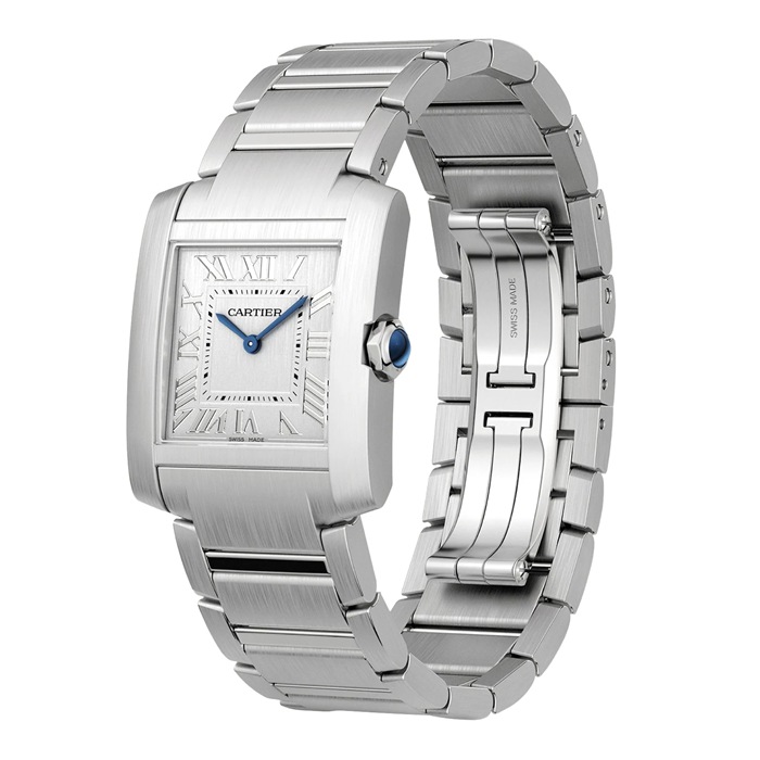 Cartier Tank Française Watch Medium Model Quartz Movement Steel WSTA0074 - Image 2