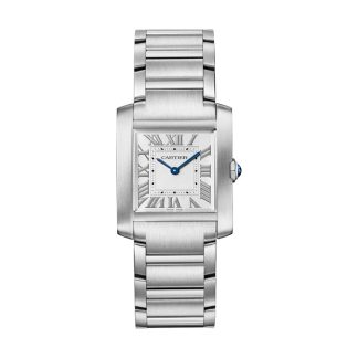 Cartier Tank Française Watch Medium Model Quartz Movement Steel WSTA0074