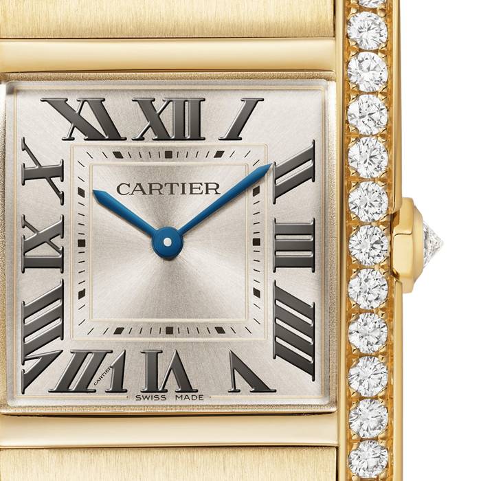 Cartier Tank Française Watch Medium Model Quartz Movement Yellow Gold Diamonds WJTA0040 - Image 2