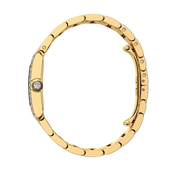 Cartier Tank Française Watch Medium Model Quartz Movement Yellow Gold Diamonds WJTA0040 - Image 4