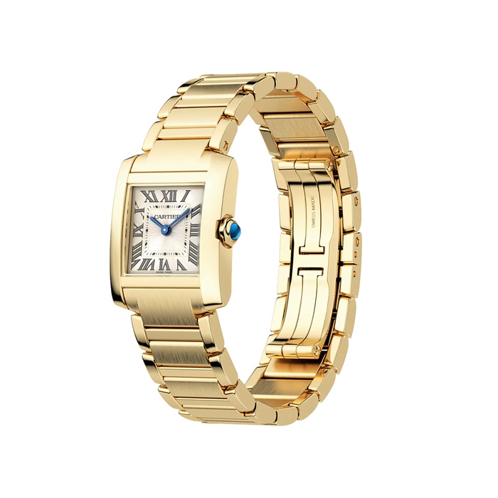 Cartier Tank Francaise Watch Small Model Quartz Movement 18K Yellow GoldCase WGTA0344 - Image 2
