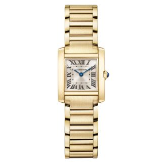 Cartier Tank Francaise Watch Small Model Quartz Movement 18K Yellow GoldCase WGTA0344