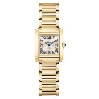 Cartier Tank Francaise Watch Small Model Quartz Movement 18K Yellow GoldCase WGTA0344