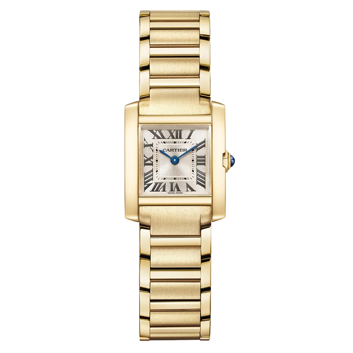 Cartier Tank Francaise Watch Small Model Quartz Movement 18K Yellow GoldCase WGTA0344