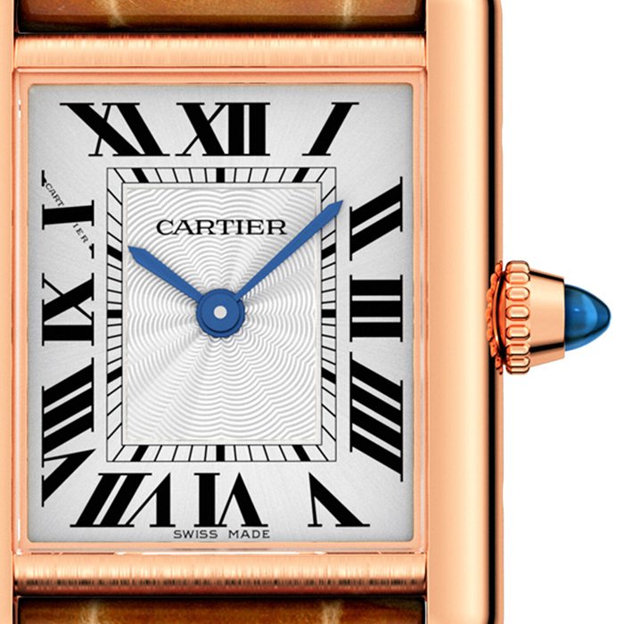 Cartier Tank Louis Cartier Watch Small Model Hand-Wound Mechanical Movement Rose Gold Leather WGTA0010 - Image 3