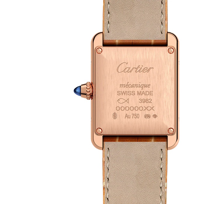 Cartier Tank Louis Cartier Watch Small Model Hand-Wound Mechanical Movement Rose Gold Leather WGTA0010 - Image 4