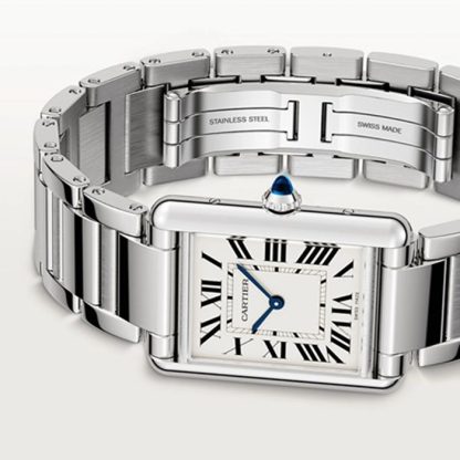 Cartier Tank Must Large Model Quartz Movement Steel 33.7mm X 25.5mm WSTA0052 - Image 3