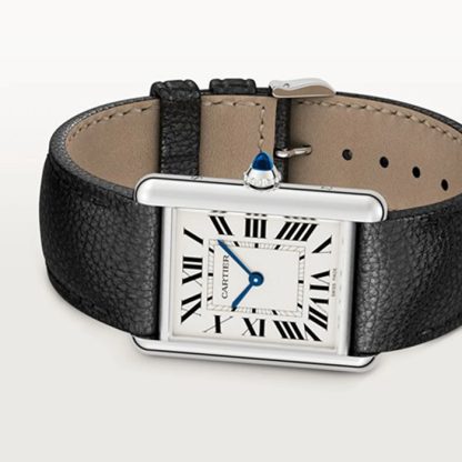 Cartier Tank Must Large Model Quartz Movement Steel Leather WSTA0109 - Image 4