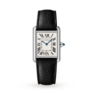 Cartier Tank Must Large Model Quartz Movement Steel Leather WSTA0109