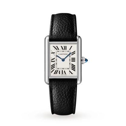 Cartier Tank Must Large Model Quartz Movement Steel Leather WSTA0109