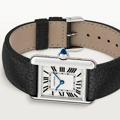 Cartier Tank Must Small Model Quartz Movement Steel Leather WSTA0110 - Image 4