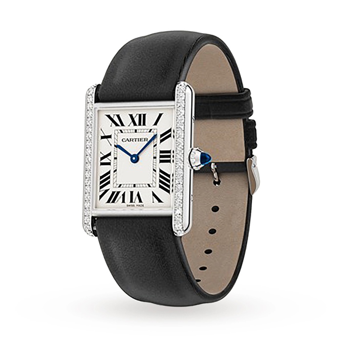 Cartier Tank Must Watch Large Model Quartz Movement Steel Diamonds W4TA0017 - Image 2