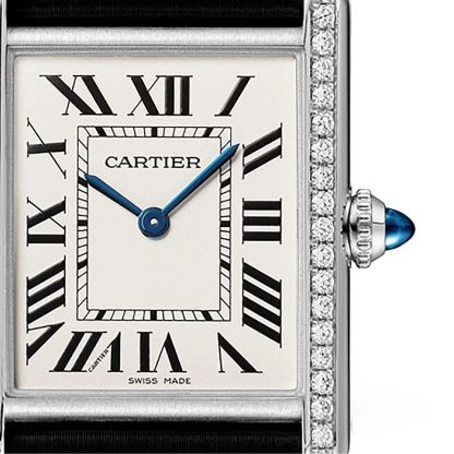 Cartier Tank Must Watch Large Model Quartz Movement Steel Diamonds W4TA0017 - Image 3