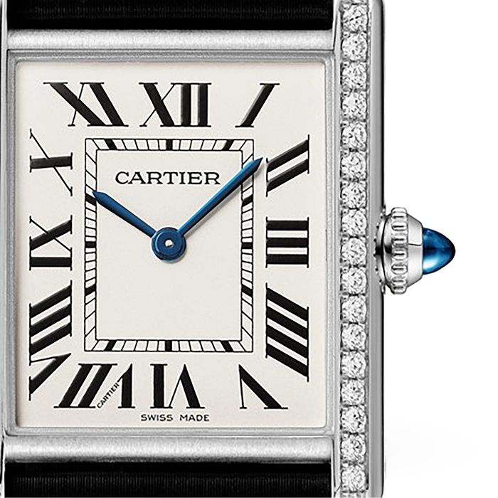 Cartier Tank Must Watch Large Model Quartz Movement Steel Diamonds W4TA0017 - Image 3