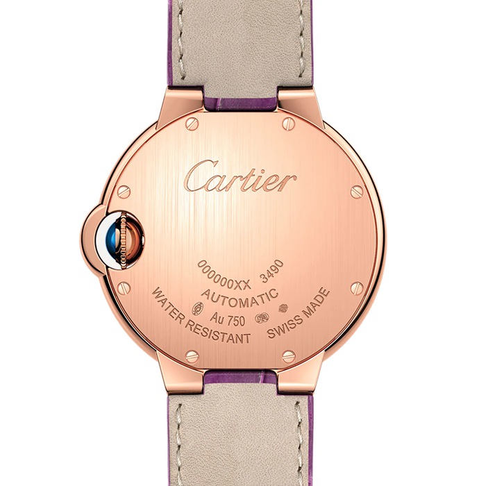 Cartier ballon Bleu De Cartier Watch 33mm Automatic Movement Rose Gold Diamonds Leather WE902066 - Image 3