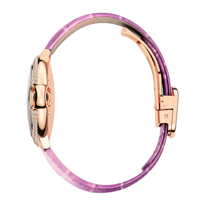Cartier ballon Bleu De Cartier Watch 33mm Automatic Movement Rose Gold Diamonds Leather WE902066 - Image 4