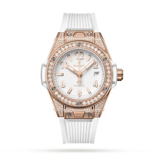 Hublot Big Bang One Click King Gold White Pavé 33mm Watch 485.OE.2080.RW.1604
