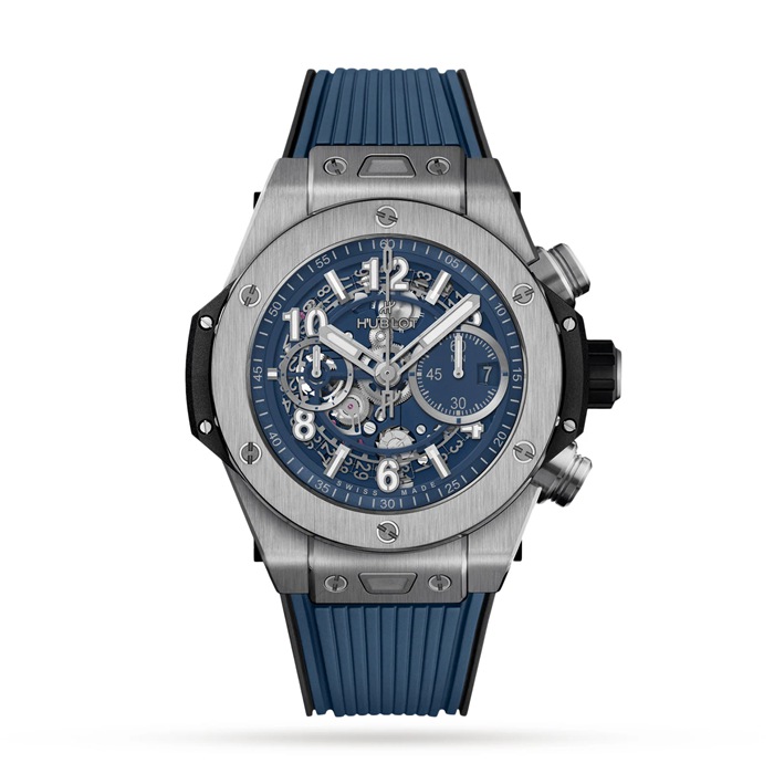 Hublot Big Bang Unico Titanium Blue 44mm Mens Watch 421.NX.5170.RX