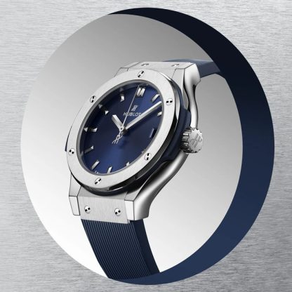 Hublot Classic Fusion Titanium Blue 33mm Ladies Watch 581.NX.7170.RX - Image 3