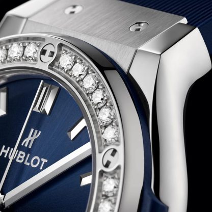 Hublot Classic Fusion Titanium Blue Diamonds 38mm Ladies Watch 565.NX.7170.RX.1204 - Image 4