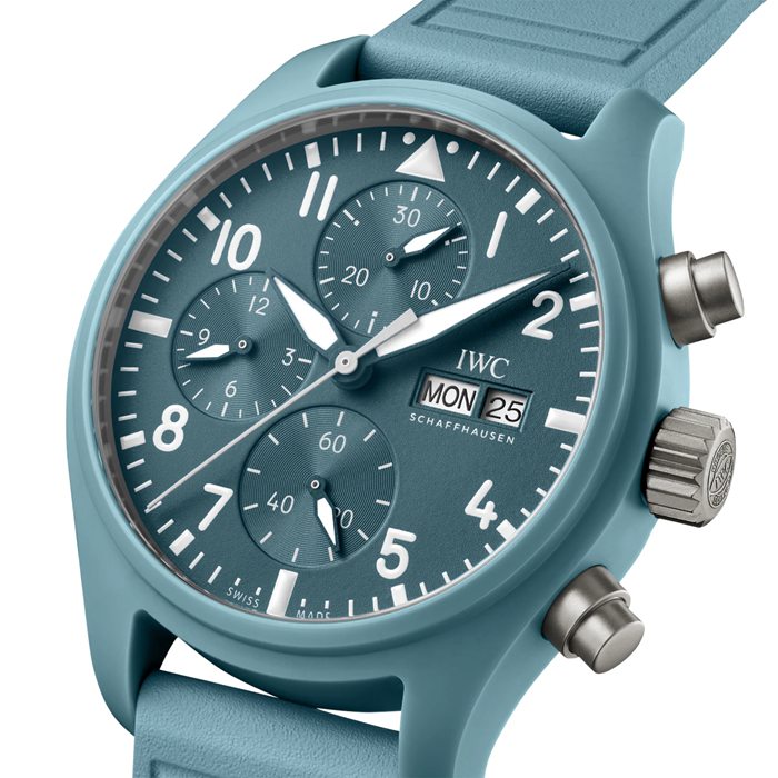 IWC Pilot Automatic Limited Edition 41mm Mens Watch Blue Fabric Strap IW389409 - Image 2