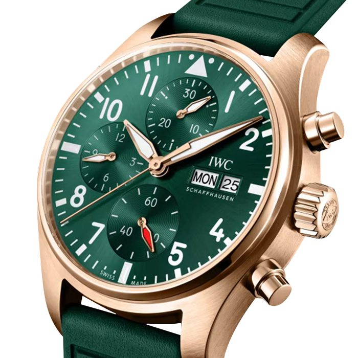 IWC Pilot Chronograph 41mm Mens Watch Green IW388110 - Image 5