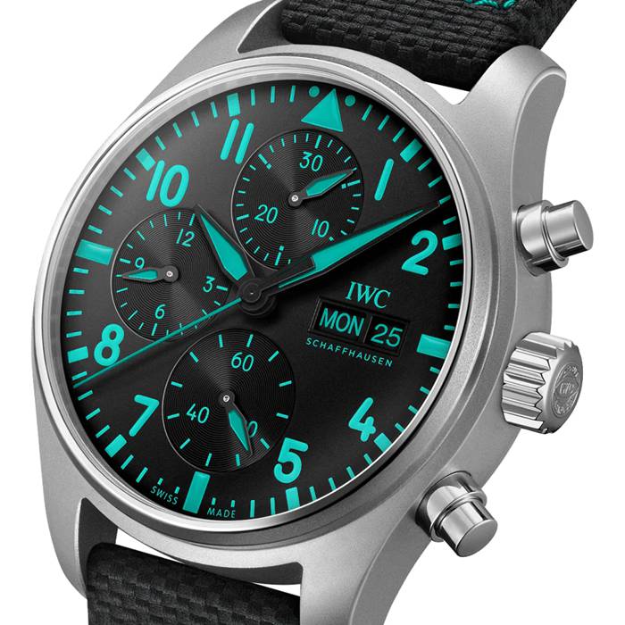 IWC Pilot Chronograph Mercedes AMG Petronas Formula One Team 41mm Mens Watch Black IW388108 - Image 3