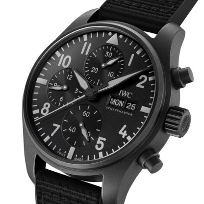 IWC Pilot's Chronograph Top Gun Ceratanium 41mm Mens Watch Black IW388106 - Image 3
