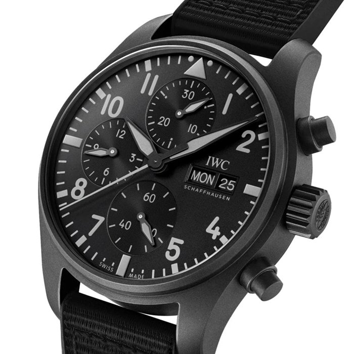 IWC Pilot's Chronograph Top Gun Ceratanium 41mm Mens Watch Black IW388106 - Image 3