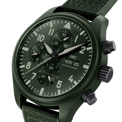 IWC Pilot's Chronograph Top Gun Edition Woodland 44.5mm Mens Watch Green IW389106 - Image 3