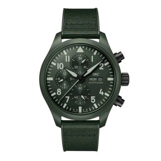 IWC Pilot's Chronograph Top Gun Edition Woodland 44.5mm Mens Watch Green IW389106