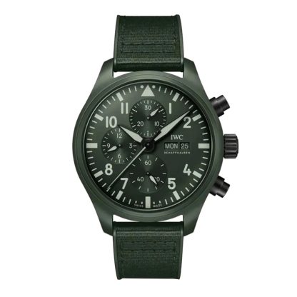 IWC Pilot's Chronograph Top Gun Edition Woodland 44.5mm Mens Watch Green IW389106