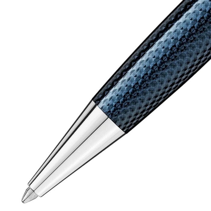 Montblanc Meisterstuck Solitaire Doue Blue Hour Classique Ballpoint Pen 132102 - Image 3