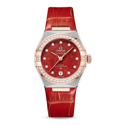 Omega Constellation Co-Axial Master Chronometer 29mm Ladies Watch Red O13128292099002