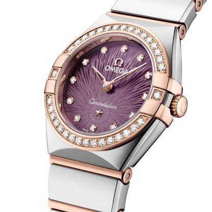 Omega Constellation Sedna Gold 25mm Ladies Watch Purple O13125256060002 - Image 2