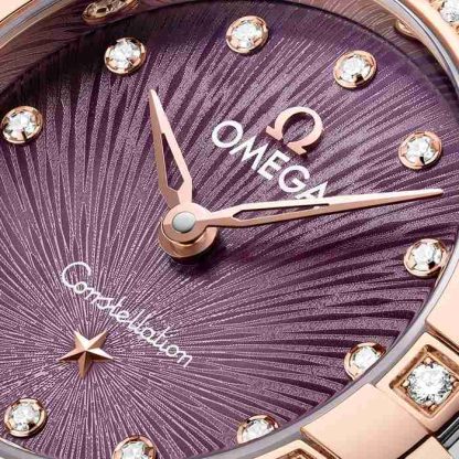 Omega Constellation Sedna Gold 25mm Ladies Watch Purple O13125256060002 - Image 3