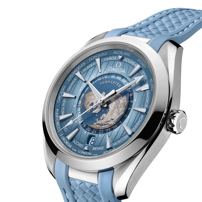 Omega Seamaster Aqua Terra 150M Co-Axial Master Chronometer Gmt Worldtimer 43mm Summer Blue O22012432203002 - Image 3
