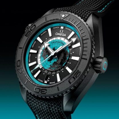 Omega Seamaster Planet Ocean 600M 45.5 mm Mens Watch Black Ceramic on Rubber Strap Blue O21592462201006 - Image 3