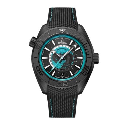 Omega Seamaster Planet Ocean 600M 45.5 mm Mens Watch Black Ceramic on Rubber Strap Blue O21592462201006