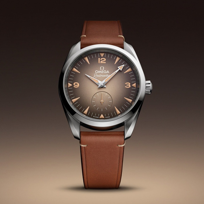 Omega Seamaster Railmaster 38mm Mens Watch Brown Leather O23512382013001 - Image 4