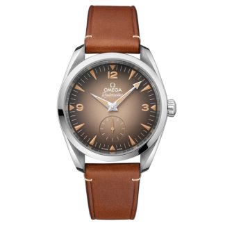 Omega Seamaster Railmaster 38mm Mens Watch Brown Leather O23512382013001