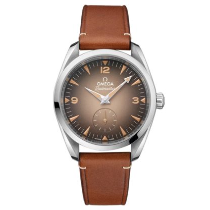 Omega Seamaster Railmaster 38mm Mens Watch Brown Leather O23512382013001