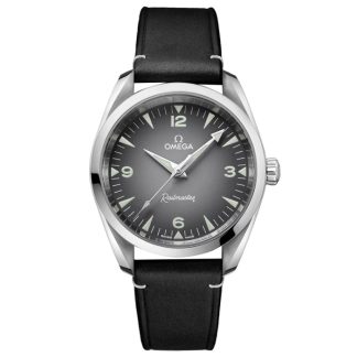 Omega Seamaster Railmaster 38mm Mens Watch Grey Leather O23512382006001