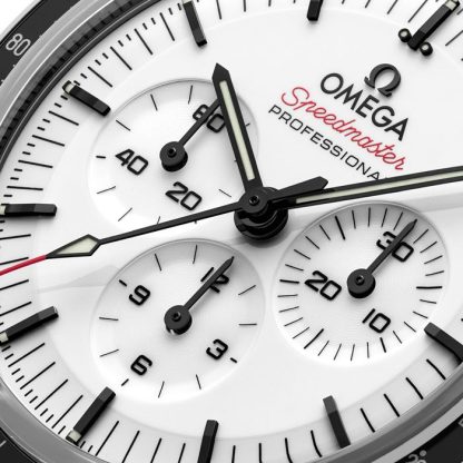 Omega Speedmaster Moonwatch Professional 42mm Mens Watch White Rubber O31032425004002 - Image 4
